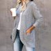 Women's Autumn/Winter Cardigan Style Curved Placket Knit Sweater Fashion Clothing_ecoleips.com