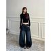 Blue Women's Retro Y2K 2000s Wide Leg Baggy Casual Denim Trouser High Waist Loose Jeans 2024 Autumn Harajuku Full Length Pants_ecoleips.com