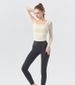K Women's Yoga Clothing With Long Sleeves, Fixed Cups, Mesh Splicing, Beautiful Back Straps, Breast Pads, Long And Slimming Solid Color Fitness_ecoleips.com