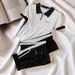 Sports Casual Suit POLO Collar T Shirt For Women Contrast Color Zipper Slim Fit Temperament Style Fashion Contrast Color Slender Wide Leg Pants_ecoleips.com