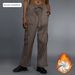 Women's Loose Fitting, Fleece Lined, Warm Straight Leg Cargo Pants, New Winter Style, Outdoor Hiking And Fitness Sports Trousers, D25001 2_ecoleips.com