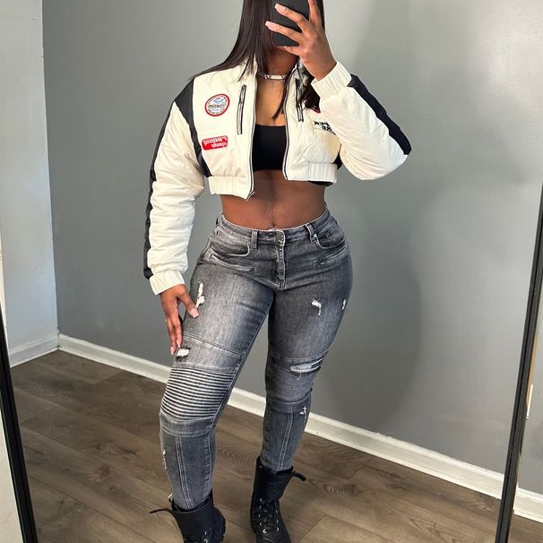 Women's Clothing Fashion Stretch Denim Fabric Women's Skinny Jeans Hole Motorcycle Style Clothing For Formal & Casual For Women_ecoleips.com