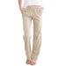 Suitable For All Seasons 2024 Spring Summer New Women's Solid Color Cotton Linen Drawstring Loose Casual Wide-leg Long Pants Women_ecoleips.com