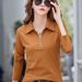 Long-Sleeved T-Shirts For Women, Spring And Autumn, Women, Polo Shirts With Lapels, Professional Attire, Long Johns, And_ecoleips.com