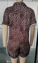 New Women's print holiday style lapel design shirt shorts suit women_ecoleips.com