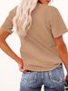 Women's Breathable Cotton Polyester T-Shirt O-Neck Short Sleeve Casual Top for Commuter Ages 16-45 Fits True to Size_ecoleips.com
