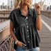 Women's Fashionable Comfortable Casual Commuter Faux Denim Top Spring Summer New_ecoleips.com
