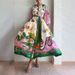 Voya Women's Casual Elegant Printed V-neck Lace Up Waist Dress, Vacation Travel Dress_ecoleips.com