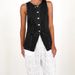Women's Sleeveless High Waist Denim Vest - Casual Chic Button Front Vest For Spring & Summer_ecoleips.com
