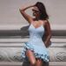Summer New Women's Solid Color Sexy Halter Neck Single-Breasted Dress with Tie Waist Slimming Design for plus Size Clothing_ecoleips.com