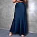 Elegant High-Waisted Satin Fishtail Skirt For Women Solid Color Extra Long Cross-Border Style_ecoleips.com