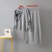"Elegant Embroidered Knit Sweater & Wide Leg Pants Set For Women - Comfortable Casual Outfit"_ecoleips.com
