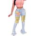 Women's Clothing Washed Distressed Fringe Jeans Flared Pants Slim Fit Casual Long Denim Handmade_ecoleips.com