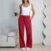 Women's Summer Casual Jogger Pants With Drawstring Waist | Loose Fit Breathable Polyester Trousers For Outdoor Sports_ecoleips.com