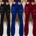 Women's Clothing Classic High Waist Slim Cut Flower Hole Trousers Women's Clothing Flared Pants Factory Direct Sales_ecoleips.com