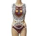 Floral Print Front Zip One-Piece Swimsuit For Women, Vintage Boho Swimwear With Removable Padding Versatile Back Design_ecoleips.com