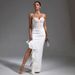 Women's Clothing Popular Style Bandage Dress White Lace Sexy V Neck Sleeveless Celebrity Party Evening Dress_ecoleips.com