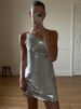Mozision One Shoulder Backless Sexy Mini Dress Women Elegant Sparkle Sleeveless Backless Skinny Club Party Dress Female Clothes_ecoleips.com