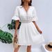 Aria Basics Aria Basics 2026 European And American Cross-border Women's Clothing Summer New Style Spliced Lace Fashion V-neck_ecoleips.com