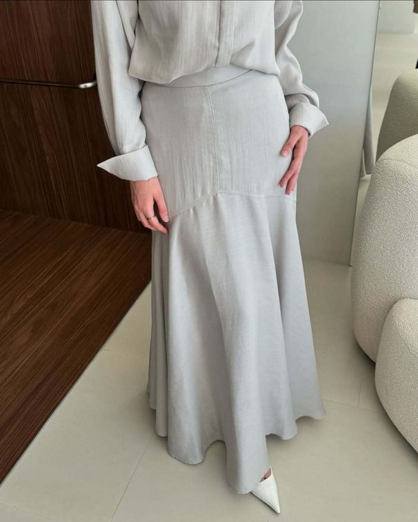 Muslim Skirt Suit Women's New Fashion Loose Long-sleeved Shirt Slim Fit Two-piece Suit_ecoleips.com