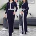 Women's Long Sleeve Top & High-Waisted Straight Leg Pants Set, Fall Winter Casual Knit Two-Piece Outfit_ecoleips.com