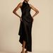 Women Fashion Sexy Satin Backless High Slit Dress Slim Fit Formal Evening Party Gown_ecoleips.com