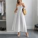 DiYun European And American Style Elegant Strapless A-Line Long Dress Women's Clothing 2025 Summer_ecoleips.com