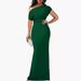 Women's Clothing Elegant Sleeveless Off Shoulder Bodycon Long Formal Party Dress_ecoleips.com