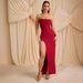 Personalized Sequined Tube Top Dress - Winter Sleeveless Slit Waist Long Skirt For Women, Elegant & Glamorous Party Wear_ecoleips.com