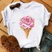 European And American Cross-border Foreign Trade Wholesale Clothing: Heart-shaped Floral Letter Print Round-neck_ecoleips.com