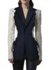 Coat Fashion Women's Blazer New Fashion Notched Lace Patchwork Long Sleeve Contrast Suit Jackets Female Spring 2026 FASHION LIWF_ecoleips.com