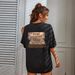 Women's Casual Loose T-Shirt Round Neck Short Sleeve Printed Simple Sports Top Style_ecoleips.com