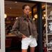 Women's Faux Leather Pilot Jacket – Stylish Autumn Bomber Coat, Slim Fit With Ribbed Cuffs, European & American Streetwear (Black, Sizes S-L)_ecoleips.com