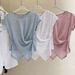 Women's Clothing Summer Loose Cross Design Commuting Slim Pullover Short Sleeved Knit Sweater Tops For Women_ecoleips.com