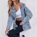 Women's Oversized Denim Jacket New Boyfriend Style Ripped And DistressedRelaxed Everyday Wear Comfortable Feshion_ecoleips.com