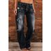 Women’s Flared Bootcut Jeans – Vintage Washed Denim Pants For A Slimming Silhouette (Light Blue, Dark Blue, Black, Gray, S-5XL)_ecoleips.com