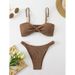 Women’s Clothing Bikini Solid Color Sling Split Swimsuit Design High Waist Beach Swimsuit Female_ecoleips.com