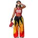 Women's Hip Hop Sportswear Set Sexy American Style Printed Vest Wide Leg Pants Casual Versatile Everyday Street Outfit For Spring/Autumn Summer_ecoleips.com