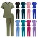 Women's Clothing Color Matching New Hand Washing Clothes Work Clothes Nurse Clothes Medical Uniforms Hospital Dental Clinic Work Uniforms_ecoleips.com