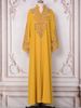 Women's Clothing Saudi Arabia Dubai travel robe 2024 new rope embroidery elegant dress female_ecoleips.com