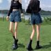High Waist Wide Leg Washed Jeans For Women Summer New Design Loose Fashion Slimming Versatile Outerwear Shorts_ecoleips.com