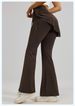 K New Pleated Flared Skirt Pants Fake Two-piece Slightly Flared Yoga Pants With High Waist And Hip Lifting_ecoleips.com