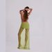 Women's French Style Beaded Studded Openwork Halter Top Backless Design Sexy Vacation Dress_ecoleips.com