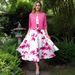 Women's Floral Print Sundress Set – Bohemian Vacation Dress With Digital Print (Pink/Lake Blue/Purple/Blue, S/M/L/XL/XXL)_ecoleips.com