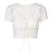 European And American INS Style New Hot-Selling Sexy Lace Ultra-Short Cropped Patchwork Lace-Up See-Through Cardigan_ecoleips.com