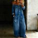 Women's Off-Shoulder Denim Overalls - Fashion Strap Detail Jumpsuit With Button Front_ecoleips.com