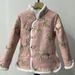 girl Plus Size Fleece-Lined Thickened Suede Jacket For Winter Hot-Selling Rabbit Fur Trim Stylish Floral Cheongsam Cotton_ecoleips.com