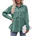 Verve 2025 Women's Fashion Autumn Winter New Casual Babydoll Corduroy Shirt_ecoleips.com