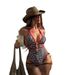 European And American Fashion Sexy One Piece Leopard Print Halter Neck Bikini Swimsuit Swimwear for Women_ecoleips.com