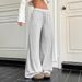 Women's Retro Trendy Casual Pants Flowy Loose Wide Leg Trousers European American Style Summer New Wholesale_ecoleips.com